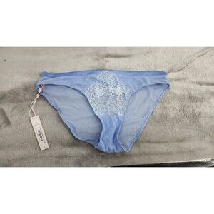 Adore Me Womens Medium Blue Aster Pearl V Shaped Pearl Thong NWT
